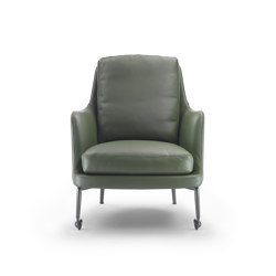 Marley armchair metal/wood structure | Armchairs | Flexform