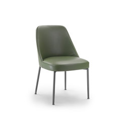 Marley dining chair metal/wood structure | Chairs | Flexform