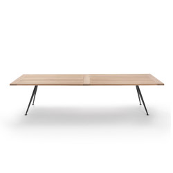 Zefiro Outdoor wood dining table | Tabletop rectangular | Flexform