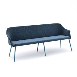 Kedua bench with backrest | Benches | Mobliberica