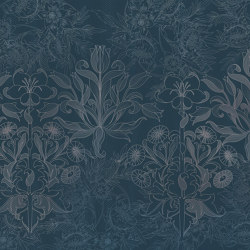 Déco | Flower Fantasy Blue | Wall coverings / wallpapers | Officinarkitettura