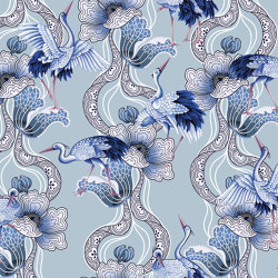 Simone Guidarelli® | Wings of Water Blue Ink | Wall coverings / wallpapers | Officinarkitettura