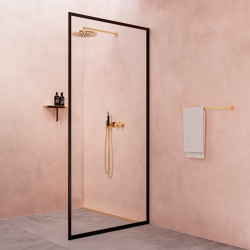 Shower wall | Black frame | Bathroom fixtures | Unidrain