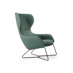 Amelia Wing Chair - Sled Base | Armchairs | Boss Design