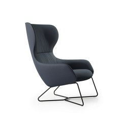 Amelia Wing Chair - Sled Base | Poltrone | Boss Design