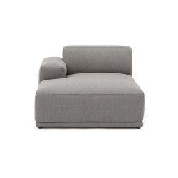 Connect Soft Modular Sofa | Left Armrest Chaise Longue (G) - Re-wool 128 | Sofas | Muuto