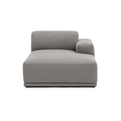 Connect Soft Modular Sofa | Right Armrest Chaise Longue (H) - Re-wool 128 | Sofas | Muuto