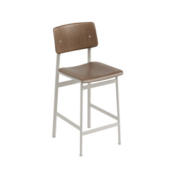 Loft Bar Stool - Stained Dark Brown/Grey | Bar stools | Muuto