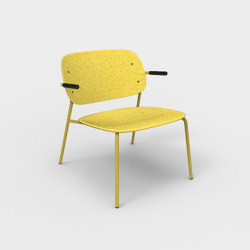 Hale PET Felt Lounge Chair Armrests | Sillones | De Vorm