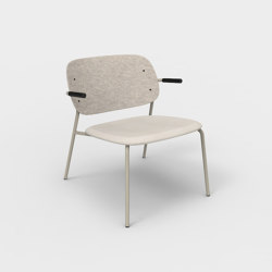 Hale PET Felt Lounge Chair Armrests Upholstered | Sillones | De Vorm