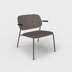 Hale PET Felt Lounge Chair Armrests Upholstered | Armchairs | De Vorm