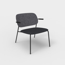 Hale PET Felt Lounge Chair Armrests Upholstered | Fauteuils | De Vorm