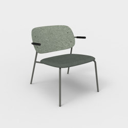 Hale PET Felt Lounge Chair Armrests Upholstered | Sessel | De Vorm