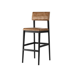 Vintage BARSTOOL W/ LEATHER (VINTAGE BROWN) | Bar stools | Karpenter