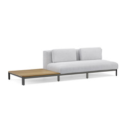 Long sofa with teak table | Sofas | Jardinico
