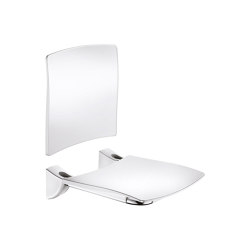 Lift-up Comfort shower seat with backrest | Bathroom accessories | Delabie