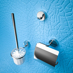 27 Collection | Toilet Accessories Set - Toilet Brush And Holder - Toilet Roll Holder With Cover - Towel Hook - Chrome | Towel rails | Geesa