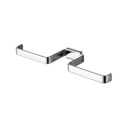 Aim | Toilet Roll Holder Without Cover Double Chrome | Bathroom accessories | Geesa