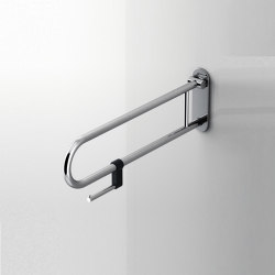 Comfort & Safety | Toilet Roll Holder For Drop-Down Grab Rail Chrome | Bathroom accessories | Geesa