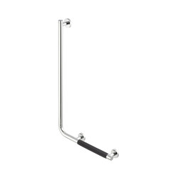 Comfort & Safety | Grab Rail 90° - Left-Handed Chrome (Anti-Slip Handle Included) | Bathroom accessories | Geesa