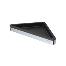 Frame Black Chrome | Corner Shelf Black / Chrome | Bath shelves | Geesa