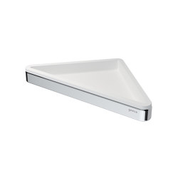 Frame White Chrome | Corner Shelf White / Chrome | Bath shelves | Geesa