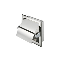 Hotel | Toilet Roll Holder With Cover Recessed Chrome | Paper roll holders | Geesa