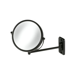 Mirror, Nemox Black | Shaving Mirror With 1 Arm 3x Magnification Black | Bath mirrors | Geesa
