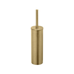 Nemox Brushed Gold | Toilet Brush And Holder Brushed Gold (White Brush Head) | Bathroom accessories | Geesa