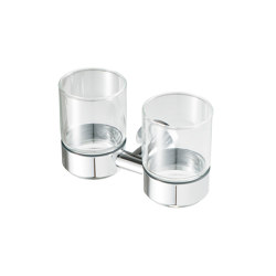 Nemox Chrome | Glass Holder With Glass Double Chrome | Toothbrush holders | Geesa
