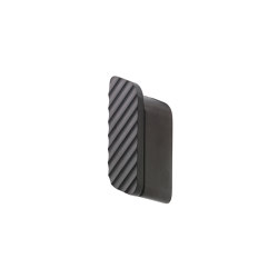 Shift Brushed Black Metal | Towel Hook Medium With Diagonal Stripes Pattern Brushed Metal Black | Towel rails | Geesa