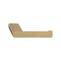 Shift Brushed Gold | Toilet Roll Holder Without Cover Brushed Gold (Right-Handed) | Portarotolo | Geesa