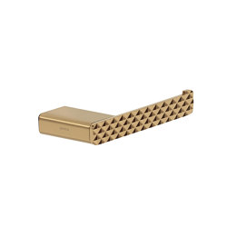 Shift Brushed Gold | Toilet Roll Holder Without Cover With Diamond Pattern Brushed Gold (Right-Handed) |  | Geesa