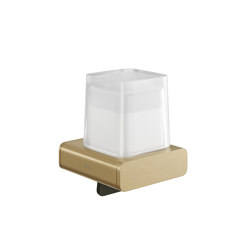 Shift Brushed Gold | Seifenspender 200ml Goldfarben Gebürstet Mit Mattglas | Bathroom accessories | Geesa