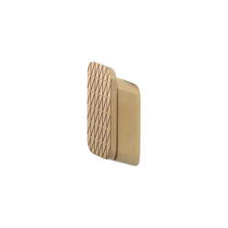 Shift Brushed Gold | Towel Hook Medium With Triangle Pattern Brushed Gold | Towel rails | Geesa