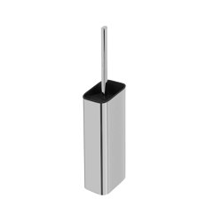 Shift Chrome | Toilet Brush And Holder Chrome (Black Lid And Brush) | Bathroom accessories | Geesa