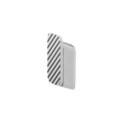 Shift Chrome | Towel Hook Medium With Diagonal Stripes Pattern Chrome |  | Geesa