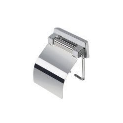 Standard | Toilet Roll Holder With Cover Chrome | Paper roll holders | Geesa