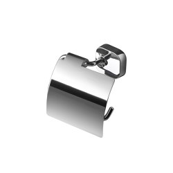 Thessa | Toilet Roll Holder With Cover Chrome | Paper roll holders | Geesa