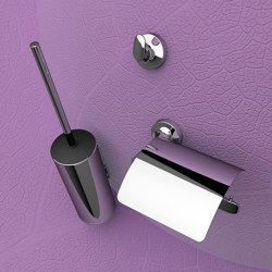 Tone | Toilet Accessories Set - Toilet Brush And Holder - Toilet Roll Holder With Cover - Towel Hook - Chrome | Towel rails | Geesa