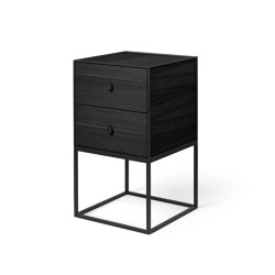 Frame 35 Sideboard With 2 Drawers, Black Stained Ash | Sideboards | by Lassen