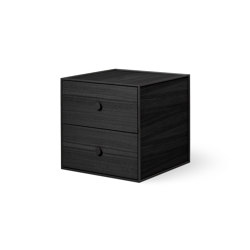 Frame 35 With 2 Drawers, Black Stained Ash | Shelving | by Lassen