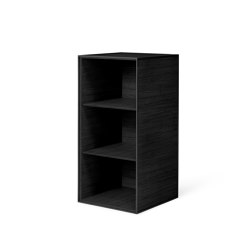 Frame 70 With 2 Shelves, Black Stained Ash | Shelving | MENU