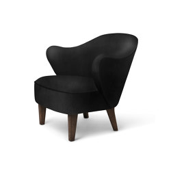 Ingeborg Nevada Leather, Black/Smoked Oak | Armchairs | by Lassen