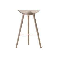 ML42 Bar Stool, Soap Treated Oak/Copper | Bar stools | Audo Copenhagen