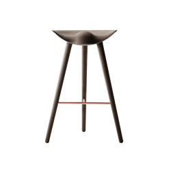 ML42 Bar Stool, Brown Oiled Oak/Copper | Bar stools | Audo Copenhagen