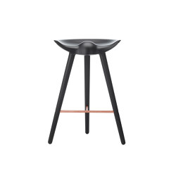 ML42 Counter Stool, Black Stained Beech/Copper | Counter stools | Audo Copenhagen