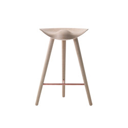 ML42 Counter Stool, Soap Treated Oak/Copper | Counter stools | Audo Copenhagen