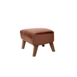 My Own Chair Footstool Nevada Leather, Cognac/Dark Oiled Oak | Pouf | Audo Copenhagen