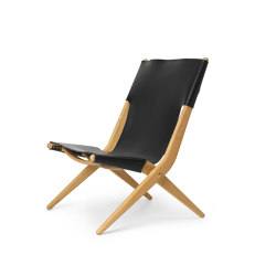 Saxe Chair, Oiled oak/Black Leather |  | by Lassen